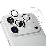 Podick カメラカバー iPhone 17 Pro Max 用 カメラフィルム 透明台座 全面保護 9H強化ガラス 傷防止 レンズ保護 耐衝撃 アイフォン 17 promax カメラ保護 高透過率 黒縁取り 露出オーバー防止 いphone カメラレンズプロテクター ナチュラル