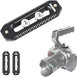 INNOREL NATOレール カメラケージ用 クイックリリース安全レール 長さ65mm アルミ合金製 スライダーレール 2点留め 1/4インチネジ カメラ用アクセサリー NR65 2個入り