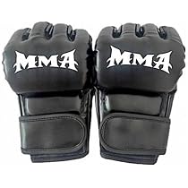 Amazon.co.jp: MMA オープンフィンガー グローブ 黒 ボクシング 左右