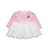 ベビー服 子供服 女の子ワンピース Pojour 長袖ドレス 可愛いチュールスカート 秋 オシャレ 通園 発表会 旅行 記念日 プレゼント ピンク