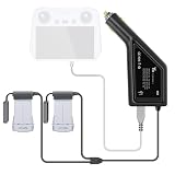 DJI Mini 4 Pro/Mini 3 Pro 対応 充電器 車載充電器 カーチャージャー 2つのバッテリーとトランスミッターを同時に充電 Mini4 Pro/Mini3 Pro アクセサリー