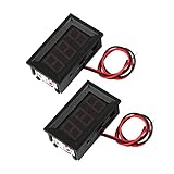 SODIAL(R)2ミニデジタル電圧計　LEDディスプレーパネル3.0-30V