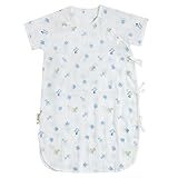 Luyusbaby 半袖 ベビースリーパー夏パジャマ 寝袋 着用できる毛布 ブルー動物柄 XL