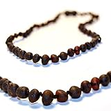 The Art of Cure Baltic Amber Teething Necklace for Baby (Raw black cherry) - Anti-inflammatory ... b