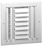 6" x 6" - 3-Way Air Vent - Adjustable Aluminum Curved Blades - Maximum Air Flow - HVAC Grille [並行輸入品