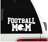 Football Momビニールデカール – 選択サイズ (C) Large: 12" ブラック CV581_Black_12"