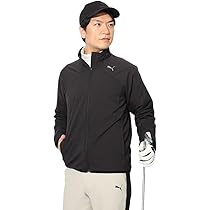 PUMA/プーマ ゴルフ 防風ジップジャケット【ブラック/Ｌ】新品！ プーマゴルフ 2023年秋冬モデル メンズ ストレッチ プリント