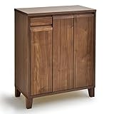 タンスのゲン 国産 完成品 シューズボックス 幅75 消臭 脱臭 大川家具 薄型 洗える 可動棚 36800005 BR