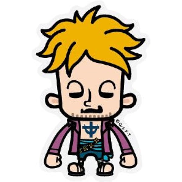Amazon Ops 34 マルコ One Piece ワンピース パンソンワークスコラボステッカー ミニステッカー ワンピース公式グッズ アニメ 萌えグッズ 通販