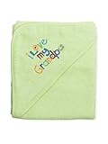 Frenchie Mini Couture 40"x30" (101 6cmx76 2cm)吸収性フード付き大判タオル I Love My Grandpa(ライトグリーン) (並行輸入)