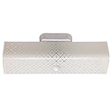 Sunlite B14 14-Inch 2-Bulb Rectangle Bathroom Wall Fixture, White Finish with Ornate White Glass by 