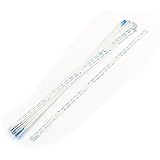 uxcell フレキシブルフラットケーブル 柔軟 フラットケーブル　データケーブル (FFC) 汎用　20本入 6ピン　ホワイト　Aタイプ