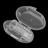 柔らかいシリコーンの指の歯ブラシは、子供のためのボックスでゴムのマッサージブラシの歯を赤ちゃん幼児