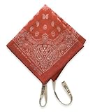 3wayガーゼハンカチスタイ・ペイズリー柄（５色展開） (レッド)