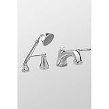 Toto TB220S1#PN Vivian Deck-Mount Tub Filler Trim with Lever Handles and Handshower, Polished Nickel