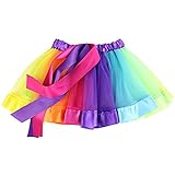 BIUBEE ダンススカート ガールズ　チュールスカート　カラフル ミニスカート ダンスウェア　ふんわり ちょう結び　演出 撮影　発表会 舞台衣装 結婚式　発表会
