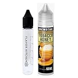 BREWSTAR リキッド 60ml ブリュースター【VAPE/リキッド】＋FlavorKitchenオリジナル目盛付きボトルセット (TOBACCO HONEY)