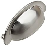 GlideRite Hardware 87600-SN-25 2.5 inch Cc Small Satin Nickel Cabinet Cup Bin Pull 25 Pack [並行輸入品]