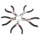 Agile-shop 5pcs Mini Jewellery Round Needle Bent Nose Cutter Plier Beading Making Tool Kit [並行輸入品]