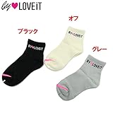 by LOVEiT(バイ ラビット) 「つま先ライン入り」クルーソックス【1603】【C】 LL(24～26センチ) グレー(82)