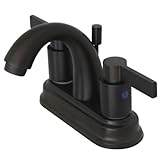 Kingston Brass KB8615NDL Two Handle 4 in. Centerset Lavatory Faucet with Brass Pop-up