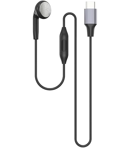 Amazon.co.jp: TYPE-C片耳イヤホン マイク付き 片面ヘッドフォン 有線