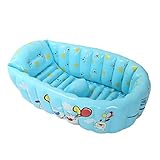 WENJUN ベビーバスタブ折りたたみインフレータブルチューブベビーバスタブ絶縁ドロップ2色オプション ( 色 : 青 , サイズ さいず : 90*53*30cm )