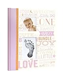 Little Blossoms Vintage Memory Book with Clean-Touch Ink Pad Included, Pink by Little Blossoms