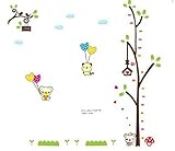 Cute Bear and Tree Growth Chart Vinyl Wall Decal for Kids, Nursery Room by KiKi Monkey [並行輸入品]