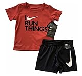 Nike Infant Boys I Run thingstwo Piece Teeシャツとショーツセットレッドサイズ12ヶ月