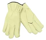 Memphis Glove 3401XL Grain Pigskin Driver Regular Grade Gloves with Keystone Thumb, Yellow, Men's X-