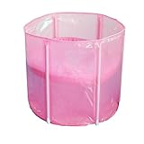 インフレータブルバスタブシンプルフォールド厚い絶縁バスプラスチック環境保護バスルームバスタブアダルトバスバレル洗面器 ( カラー から゜ : ピンク ぴんく )