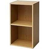 山善(YAMAZEN) カラーボックス ライトブラウン 幅40×奥行29×高さ73.5cm A4ブラザーズ 2段 スリム 耐荷重45kg CABR-7540(LBR)