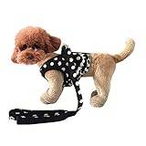 OSC 犬 ハーネス 犬用 胴輪 1.2mリード ハーネス ２点セット 猫 Tシャツ 犬服 ペット用品 小型 中型 犬 猫 キャットウェア ドッグウェア 調節可能 簡単脱着 散歩用