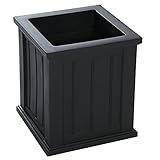 Mayne 4837-B Cape Cod Patio Planter 16x16 Black