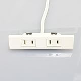 ノア 家具用コンセント（什器用） 2ヶ口コンセント 白 VFFコード1.5m ワンタッチ式 1500Wまで NC-1506白