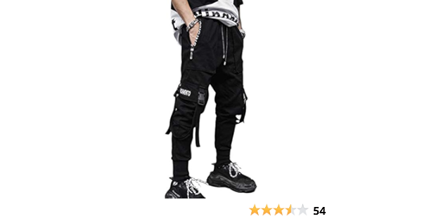 Amazon Gergeousジョガーパンツ メンズ ゆったり ロングパンツ ストリート系 テーパードパンツ ダンス 原宿系 黒パンツ ロングパンツ 通販