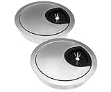 60 / 80 mmメタルグロメット表ケーブルTidyデスクコンピューターPCコンセント配線カバー新しい