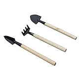 Demiawaking ステンレス　ミニ　ガーデニングツール3セット　(ハンドスコップ+シャベル+熊手)　庭作り手工具　錆びにくい　持ち運ぶ便利　安全性