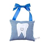 Boy's Tooth Fairy Pillow in Royal Blue Gingham Print Cotton [並行輸入品]
