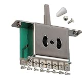 Yibuy シルバー 5WAY ギターピックアップ セレクタスイッチ ギター用