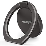 【Spigen】 スマホリング 薄型 落下防止 スタンド機能 車載ホルダー 360回転 iPhone/Android各種 他端末 対応 スタイルリング POP 000SR21954 (Style Ring POP/ガンメタル)