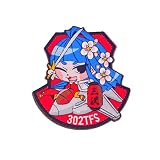 航空自衛隊 おすわり 三沢にこ オリジナル パッチ ワッペン 刺繍 PA353-TZ 三沢第302飛行隊 三沢基地 JASDF 302TFS 擬人化 オジロワシ 自衛隊ロゴ まもり娘パッチ Ver2 両面ベルクロ付き