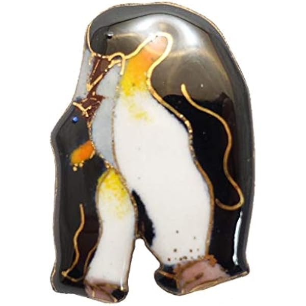 ペンギンの七宝焼 アート作品