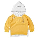 Domybest 春秋 子供服 ベビー服 パーカー 普段着 フード付き 男の子 女の子 2-7歳 イエロー 暖かく保つ 大晦日 七五三 新年会 誕生日 記念日 お祝い ギフト