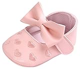 C-Princess ベビー靴 ファーストシューズ ルームシューズ サンダル 赤ちゃん 新生児 女の子 お姫様 歩行練習 リボン 可愛い フォーマル 出産祝い ピンク+ハート 11cm