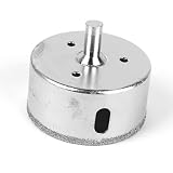 【ノーブランド品】1PCS 60ミリメートルコーティングされたドリルビットの穴はガラスのタイル花崗岩大理石の銀のために見