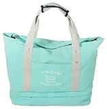 【ANION】持ち手に通せる レディース ハンド トート バッグ 大容量 旅行 靴収納 トラベルバッグ 全4色 (ブルー)