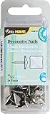 Dritz 44274 Upholstery Decorative Square Head Nails, Silver, 15/32-Inch, 24-Pack [並行輸入品]