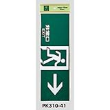 案内プレート 非常口 EXIT 【PK310-41】 [光 hikari 案内プレート 案内サイン サインプレート]